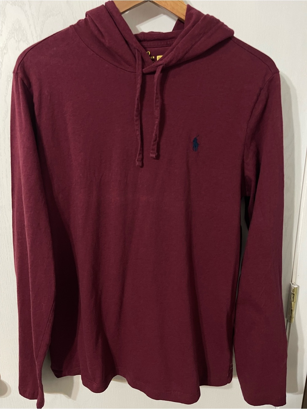 Polo by Ralph Lauren Burgundy Hooded Long-Sleeve Shirt